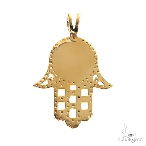 14k White Gold Diamond and Enamel Evil Eye Pendant 64653 - Image 4