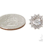 14k White Gold Prong Diamond Earrings For Women-39992 - Image 5