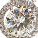 14k White Gold Pave Diamond Necklace-39991 - Image 2