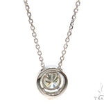 14k White Gold Pave Diamond Necklace-39991 - Image 4