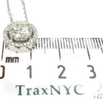 14k White Gold Pave Diamond Necklace-39991 - Image 8