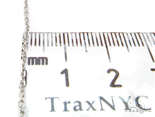 14k White Gold Pave Diamond Necklace-39991 - Image 9