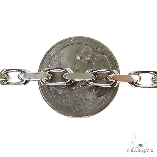 14k White Gold Solid link bracelet 4.8mm 8.5 inches   68380 - Image 5