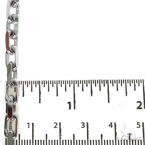 14k White Gold Solid link bracelet 4.8mm 8.5 inches   68380 - Image 4