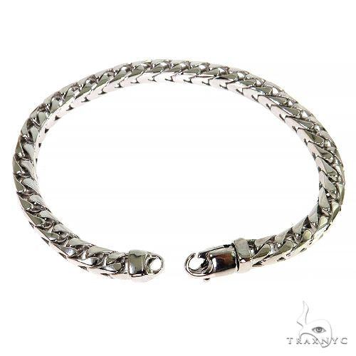 14k White Gold Solid Franco Bracelet 8.5 Inches 5.5mm   68166 - Image 2