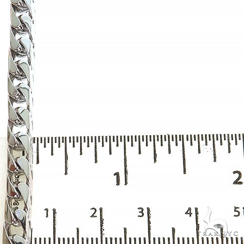 14k White Gold Solid Franco Bracelet 8.5 Inches 5.5mm, photo 5 of 5