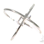 14k White Gold 'X' Ring 44520 - Image 1
