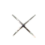 14k White Gold 'X' Ring 44520 - Image 2