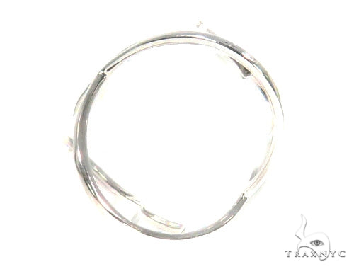 14k White Gold 'X' Ring 44520 - Image 4
