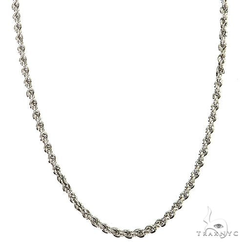 14k White gold solid rope chain 2mm 22 inches 68790 - Image 1