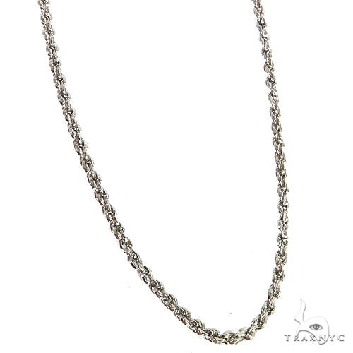 14k White gold solid rope chain 2mm 22 inches 68790 - Image 2