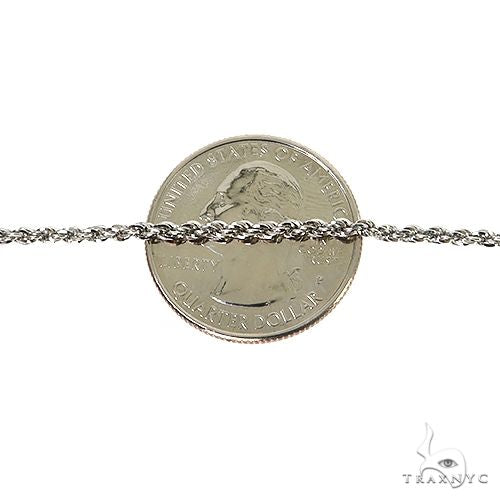 14k White gold solid rope chain 2mm 22 inches 68790 - Image 4