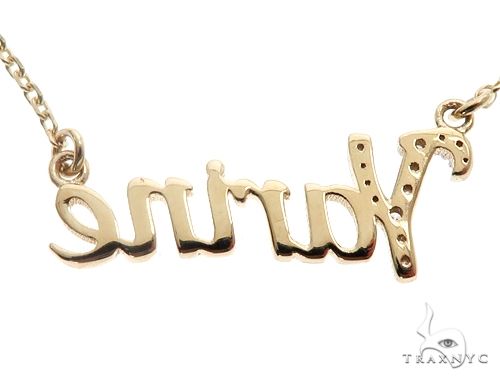 14k YG Custom 'Yarine' Name Pendant 65105 - Image 3