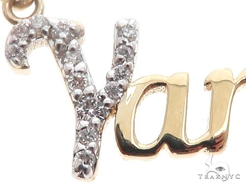 14k YG Custom 'Yarine' Name Pendant 65105 - Image 4