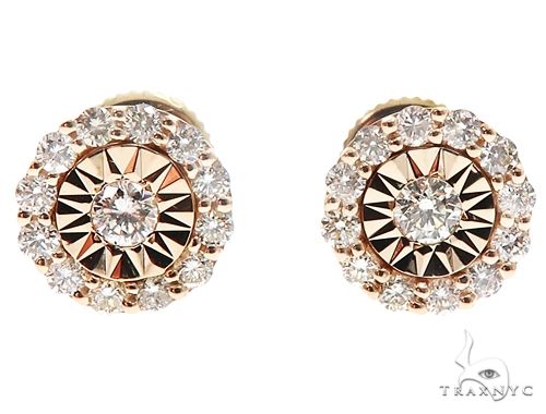 14k Gold Diamond Stud Earrings 64822 - Image 1