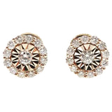 14k Gold Diamond Stud Earrings 64822