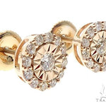 14k Gold Diamond Stud Earrings 64822 - Image 2