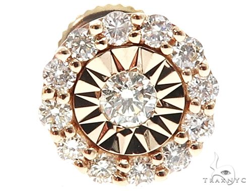 14k Gold Diamond Stud Earrings, photo 7 of 8