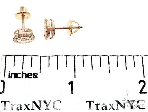 14k Gold Diamond Stud Earrings, photo 8 of 8