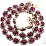 14k YG Ruby and Diamond Necklace 64745 - Image 1