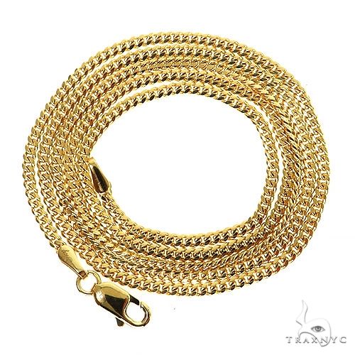14k Yellow Gold Solid Thin Miami Cuban Chain 2mm 18 inches 68861, photo 6 of 6