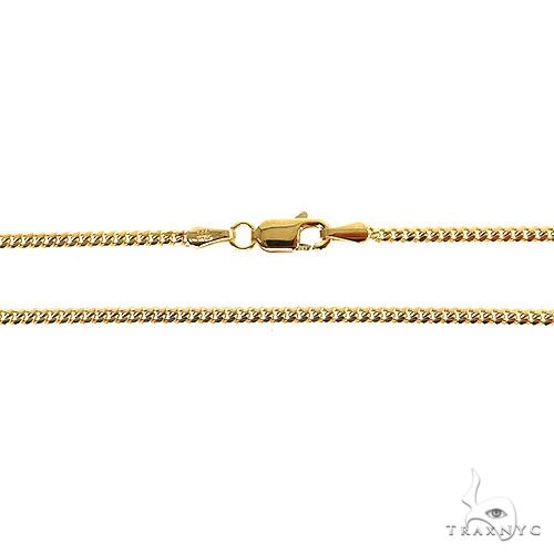 14k Yellow Gold Solid Thin Miami Cuban Chain 2mm 18 inches 68861, photo 4 of 6
