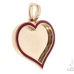 14k Yellow Gold 1 Inch Customizable Photo Heart Pendant 65043 - Image 2