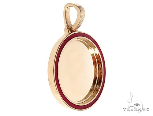 14k Yellow Gold 1 Inch Customizable Photo Pendant 65045 - Image 2