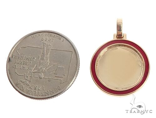 14k Yellow Gold 20mm Customizable Photo Pendant 65044 - Image 4