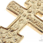 14k Yellow Gold Asymmetrical Cross Pendant 65096 - Image 4