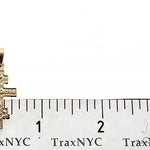 14k Yellow Gold Asymmetrical Cross Pendant 65096 - Image 6