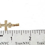 14k Yellow Gold Asymmetrical Cross Pendant 65096 - Image 7