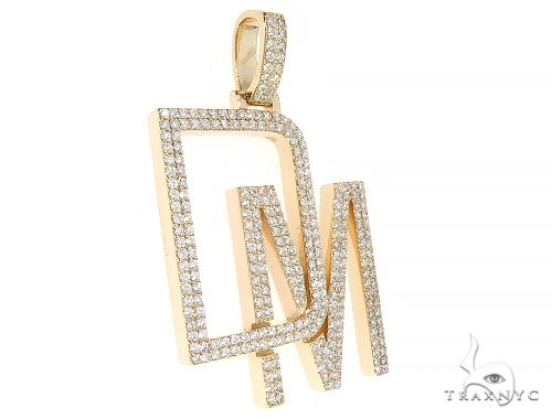 14k Yellow Gold Custom Made DM Pendant 65420 - Image 2
