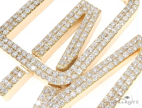 14k Yellow Gold Custom Made DM Pendant 65420 - Image 4