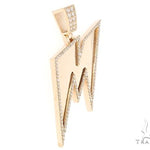 14k Yellow Gold Custom Made 'M' Pendant 65055 - Image 2