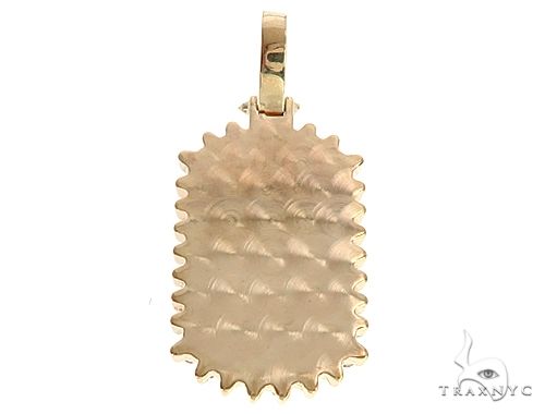 14k Yellow Gold Customizable Dog Tag Pendant 64643 – TraxNYC