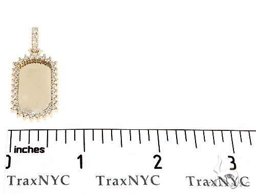 14k Yellow Gold Customizable Dog Tag Pendant 64643 - Image 6