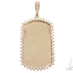 14k Yellow Gold Customizable Dog Tag Pendant 64644 - Image 1