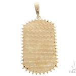 14k Yellow Gold Customizable Dog Tag Pendant 64644 - Image 3