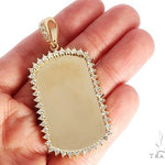 14k Yellow Gold Customizable Dog Tag Pendant 64644 - Image 5