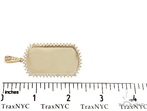 14k Yellow Gold Customizable Dog Tag Pendant 64644 - Image 7