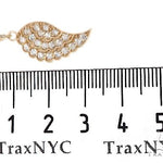 14k Yellow Gold Diamond Angel Wing Pendant 64668 - Image 6