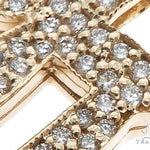 14k yellow gold Chai pendant with pave diamond accents for men.