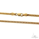 14k Yellow Gold Diamond Cut Semi-Solid Franco Link Chain 3.5mm 18 Inches 69947 - Image 3
