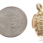 14k Yellow Gold Diamond Grenade Pendant 64670 - Image 3
