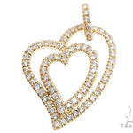 14k Yellow Gold Diamond Heart Pendant 64669 - Image 1