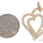 14k Yellow Gold Diamond Heart Pendant 64669 - Image 5