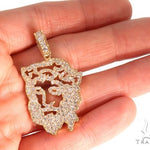 14k Yellow Gold Diamond Jesus Pendant 65134 - Image 5
