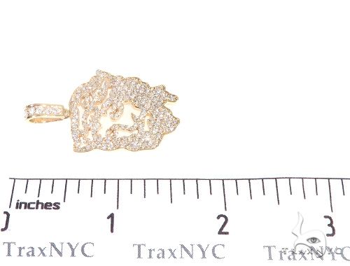 14k Yellow Gold Diamond Jesus Pendant, photo 7 of 7