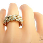 14k Yellow Gold Diamond Miami Cuban Link Ring 65119 - Image 5